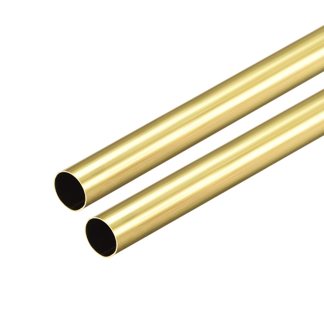 sourcing map Brass Round Tube, 300mm Length 7.5mm OD 0.2mm Wall Thickness, Seamless Straight Pipe Tubing 2 Pcs