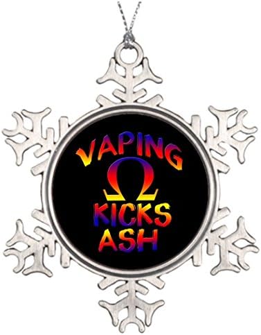 Tree Branch Decoration Vaping Kicks Ash with Ohm Symbol Badge Ideas For Christmas Decorations