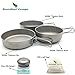 CATOP Titanium Bowl Pan Set 3 Piece Outdoor Camping Hiking Backpacking Cooking Picnic Cookware Mess Kitthumb 1