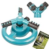 Lawn Sprinkler MyGarden Automatic Garden Water Sprinklers Lawn Irrigation System 3600 Square Feet Coverage (Green)