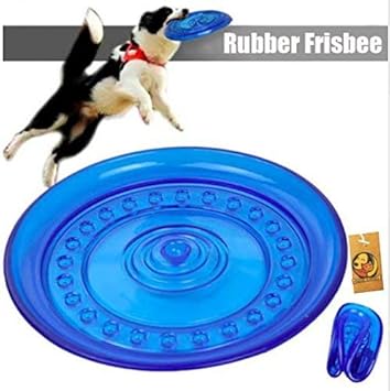 Foodie Puppies Flyer Fetching Disc Dog Rubber Toy Frisbee (Large)