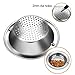 2PCS Upgrade Kitchen Sink Strainer with Handle, Premium Stainless Steel Sink Garbage Disposal Stopper Mesh Basket, Wide Rim 4.33
