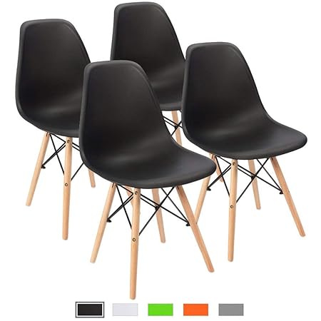 Nufurn Dining Chair Set of 4(Black)