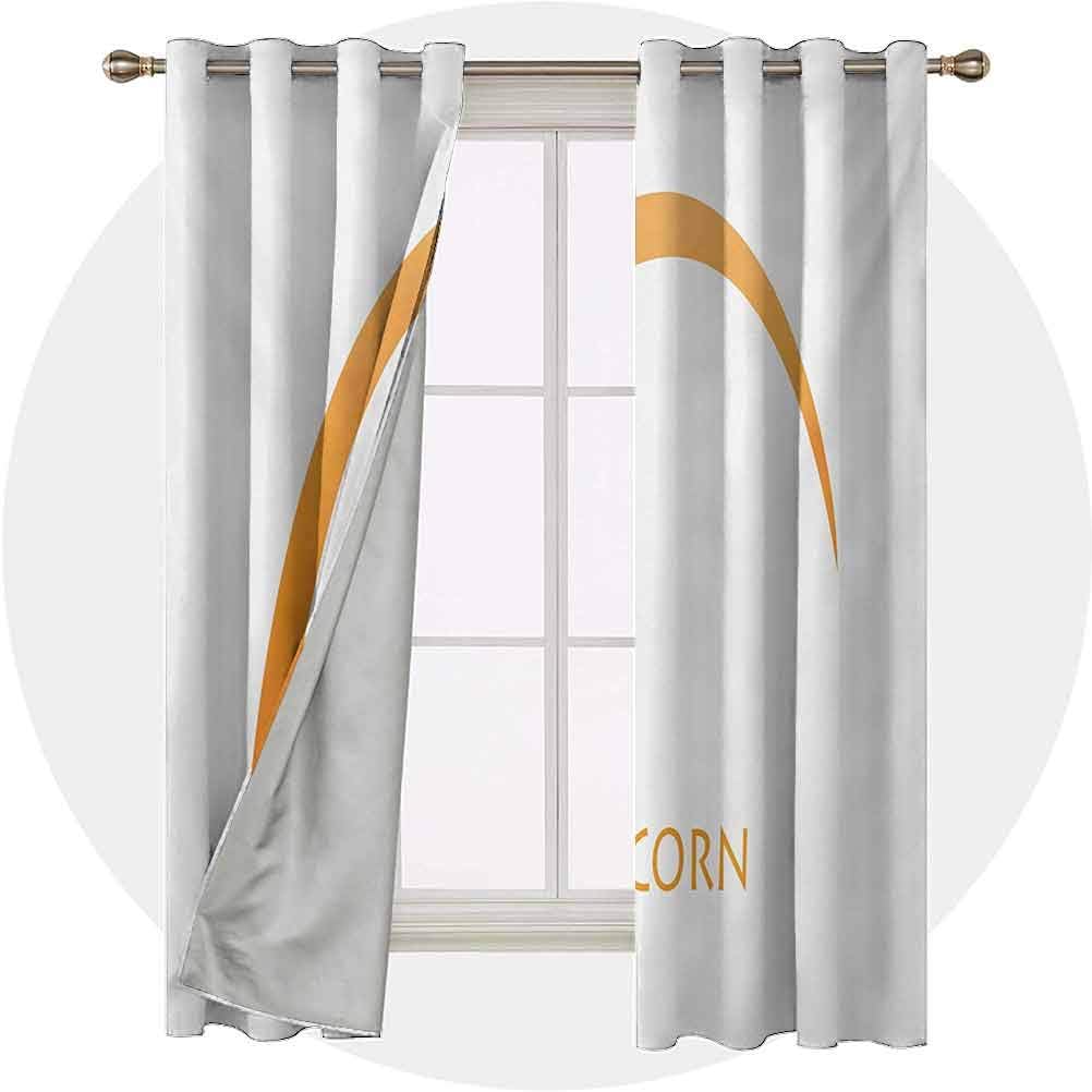 YUAZHOQI Blackout Curtains 63 Inches Long Thermal Insulated
