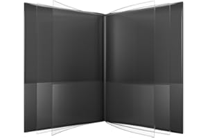 NICKY'S FOLDERS Nicky's® Multi Pocket Organizer, 10 or 14 Page Folder, Water Proof, Patented Tear-Resistant, Flexible Plastic, Proudly Made in USA, Binder Substitute. (10-in-1 Clear Black)
