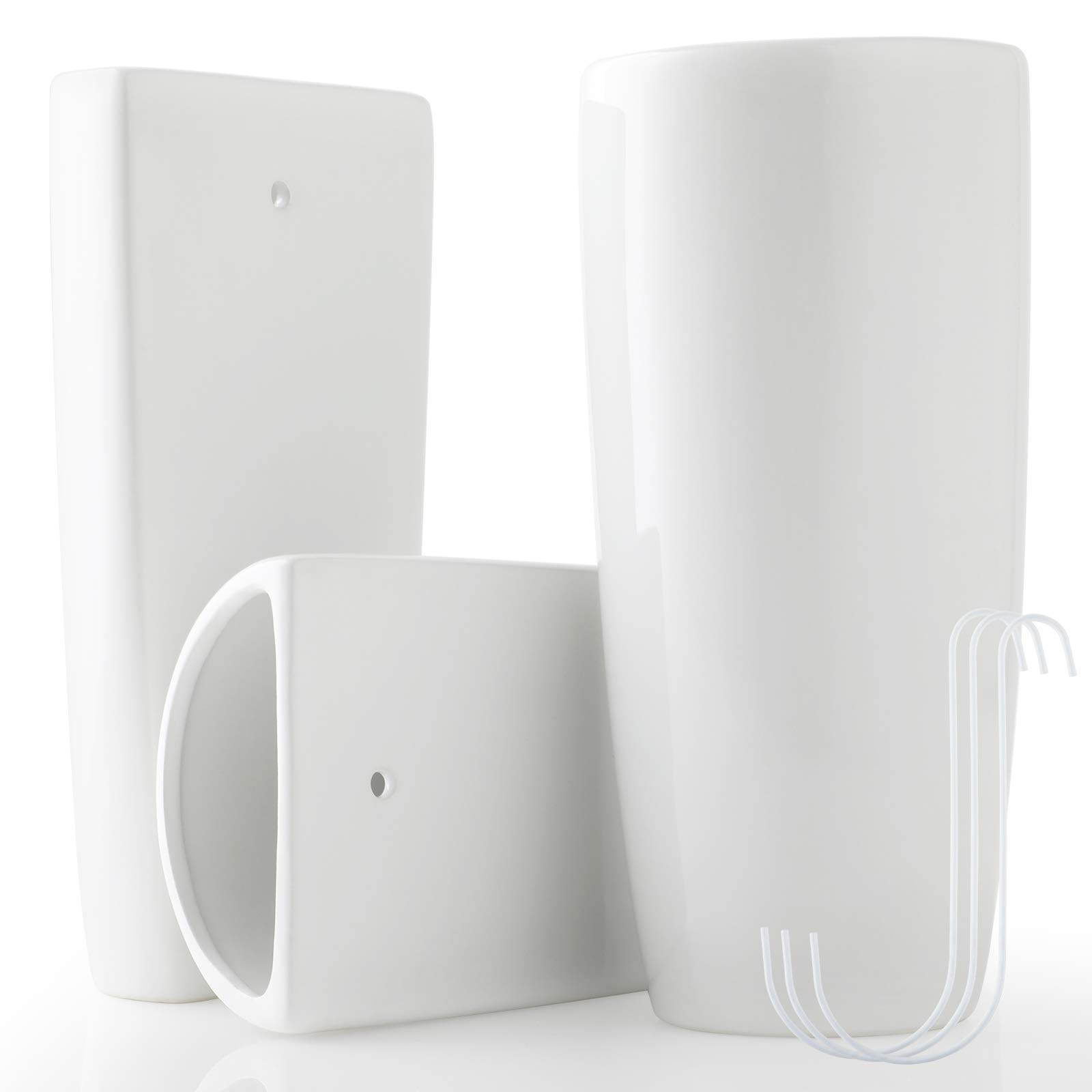 GeeRic Ceramic Radiator Hanging Humidifier 3x Evaporative Humidifier for Bedroom, Living Room, 420ml Capacity, White, Touch Control, S-shaped Hooks