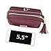 Makeup Bag for Purse, Small Makeup Pouch Cosmetic Bags Clutch Handy Organizer Pencil Case w/Tassel Zipper - 4 Colors for Choice