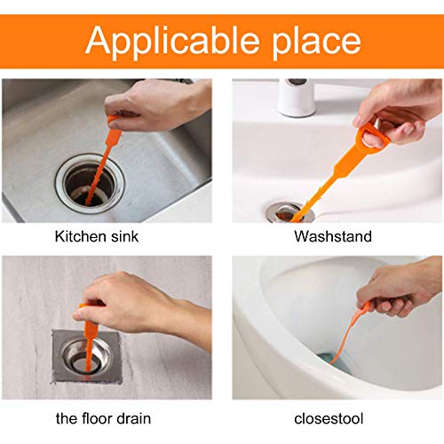 Drain Clog Remover Tool,Shower Drain Catcher 7 Pack Drain Hair Clog Remover Tool for sewer, toilet, kitchen, Sinks Tubs and Showers,Tube Drain Cleaning