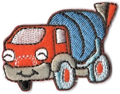 DKAORU Truck - Cement Truck - Embroidered Iron On Applique Patch Happy crafting