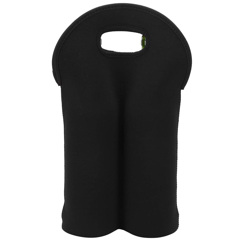 AMONIDA 2 Bottle Neoprene Wine Carrier, Insulated, Soft, Drawstring Closure, Hand Handle, Casual, Unisex, Perfect for Parties, Barbecues, Camping