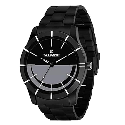 Blaze Black Dail and Black staniless Steal Strep Analogue Watch for Boys and Men