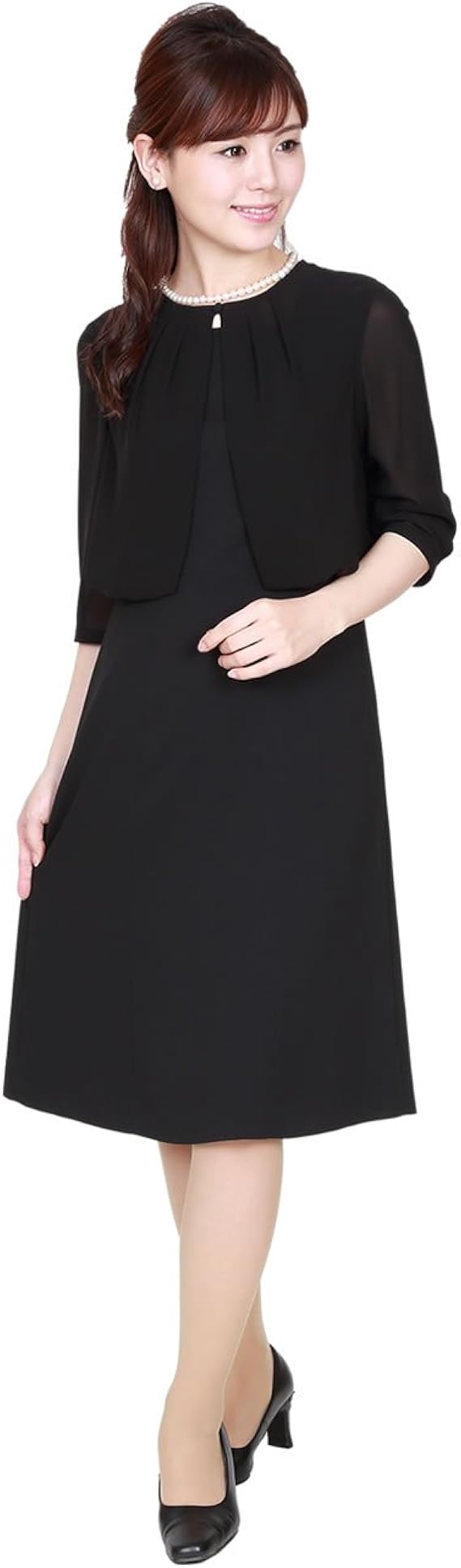 Amazon Co Jp 夏用 ブラックフォーマル ウォッシャブル 前開き ワンピース 喪服 礼服 黒 ミセス サマー 紫外線カット 撥水 Msv T004 Uv 服 ファッション小物