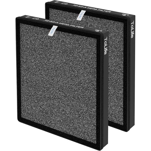 ToLife TZ-K2 Air Purifier Replacement Filter, 3-in-1 HEPA High-Efficiency Activated Carbon Filter, TZ-K2-A, 2 Pack