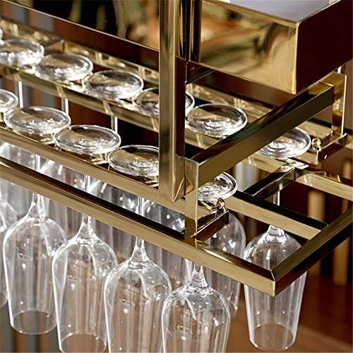 な Color ジュエリー Gold ステンレススチールハンギングワインラックは クリエイティブゴブレットワイングラスを逆さホームバーワインラックラックラックラック 文房具 オフィス用品 Diy 工具 ガーデン オシャレ グラスホルダー デザイン Size B0bfb2nv