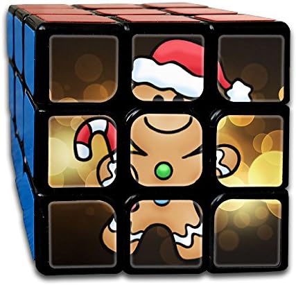 LjcuB Cute Gingerbread Cartoon 3x3x3 Speed Cube Toys Smooth Sticker Magic Cube Puzzles 55mm Anti-pop Best Brain Training Gift Idea For Kids Or Adults
