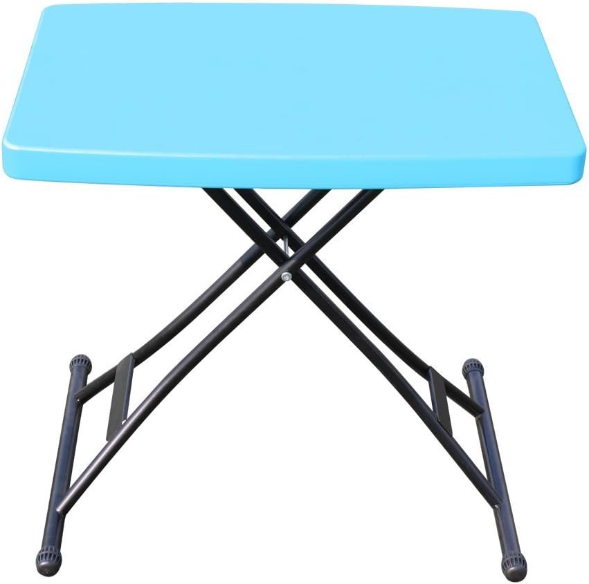 Alextend 30x20-Inch Height Adjustable Folding Table, Baby Blue
