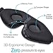 3D Sleeping Mask Eye Cover, Cshidworld Patented Design 100% Blackout Sleep Mask Contoured Comfortable Lightweight Adjustable Eye Mask & Blindfold for Travel, Nap, Shift Works (Grey)