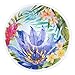 Melamine Dinnerware Tropical Design Set of 18 Pieces (Blue)