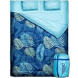 Chillbo Double Sleeping Bag for Adults Queen Sleeping Bag for Backpacking, Camping, Hiking & Music Festivals Cool Patterns Queen Size XL 2 Person Sleeping Bags for Adults