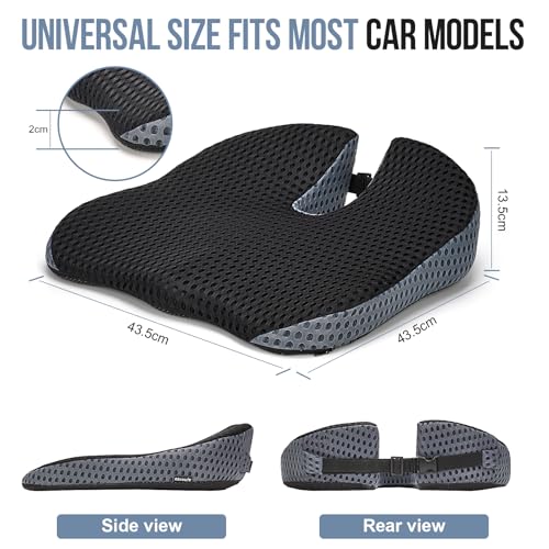 Ajiteogy Seat Cushion for Car Drivers – Adult Posture Elevation with Memory Foam – Universal Car Accessories for Travel and Truck