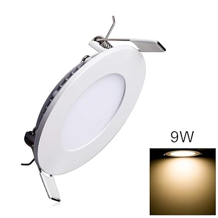 Amazon Com Qjoy Round Led Panel Light Ultra Slim White Ceiling