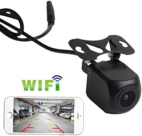 Backup Camera Monitor Wireless WiFi System for iPhone/ipad/Android APP, Rearview with Night Vision, IP67 Waterproof, Used in Car Bus Vehicle Truck with Guide Lines, 1year Warranty