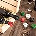 Whaline 8 Pack Christmas Wine Bottle Stoppers and Gift Box, Funny Silicone Reusable Caps Bottle Sealers with a Funny Saying for Wine Beer Bottles