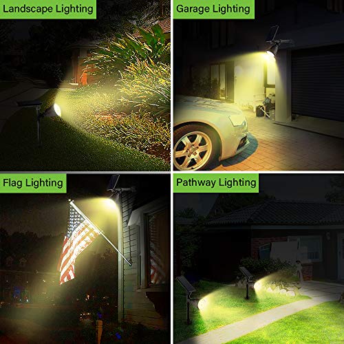 image for JSOT Solar Outdoor Ground Landscape Lights,Adjustable Solar Powered Sp