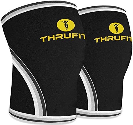 Knee Sleeve (1 Pair) 7mm Neoprene – Support &amp; Compression for Squats, Weightlifting &amp; Powerlifting – Crossfit Sleeves Reduces Injury Risk and Eases Knee Pain – Both Men &amp; Women