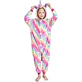 Kids Unicorn Onesie Animal Pajamas Halloween Cosplay Costume Sleepwear Gift for Girls and Boys.