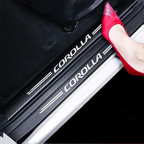 Auto Instaplijsten Beschermstrips, Scuff Guard Drempelafdekking Pedaal, voor Skoda Fabia Octavia Kodiaq Corolla… - Afbeelding 4