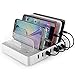 Likisme 8-Port USB Charging Station Dock 2.4amp High-speed USB Charger for iPhone 7 6s Plus, iPad Mini 2 3 4 iPad Air 2, Galaxy S / Note Series, Galaxy Tab, LG, Nexus, HTC Huawei and More