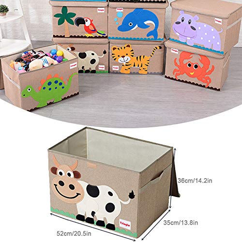 TsingLe Spielzeug-Aufbewahrungskiste mit Deckel, Aufbewahrungsbox, groß