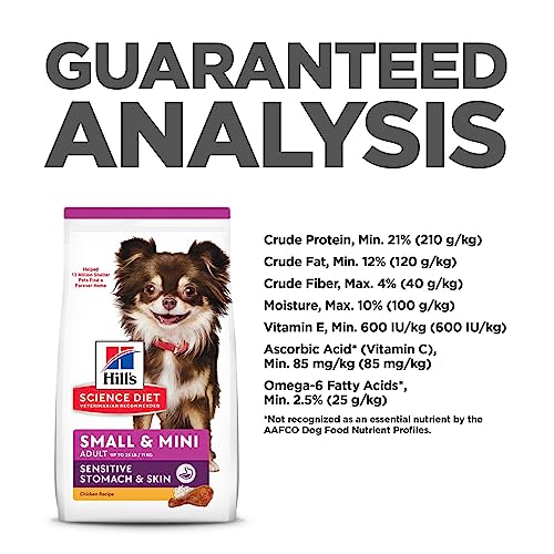 HILL’S SCIENCE DIET ADULT SENSITIVE STOMACH & SKIN SMALL & MINI DRY DOG FOOD, CHICKEN, 15 LB. BAG (UPDATED FORMULA)