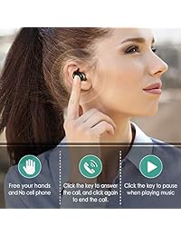 Auriculares inalámbricos, Sonido estéreo 3D Auriculares inalámbricos Control táctil Inalámbrico Auriculares deportivos con respiración Mini auriculares intrauditivos deportivos Auriculares con cancelación de ruido, Auriculares Bluetooth