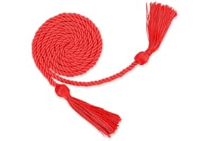 FFNMU Graduation Cords Honors Cords for Graduation Red Honor Cords Graduation 2025 Graduation Ropes Graduation Accessories 67" Long Braided Cords for 2025 Graduation Decorations Bachelor Gown