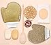 Bath Exfoliating Shower Gloves Health Set! 3 Scrubber Exfoliation Dry Spa Mitts Kit: Remove Dead Skin and Make Your Body Soft with Thick Bamboo Loofah, Medium Sisal & Thick Jute. Back, Neck & Face Use
