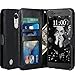 LK Case for LG Aristo, LG Phoenix 3, LG K8 2017, LG Fortune, LG Risio, LG Rebel 2 LTE, Luxury PU Leather Wallet Flip Protective Case Cover with Card Slots and Stand (Black)