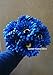 Sweet Home Deco 13'' Silk Artificial Gerbera Daisy Flower Bunch (W/ 7stems, 7 Flower Heads) Home/Wedding (Royal Blue)