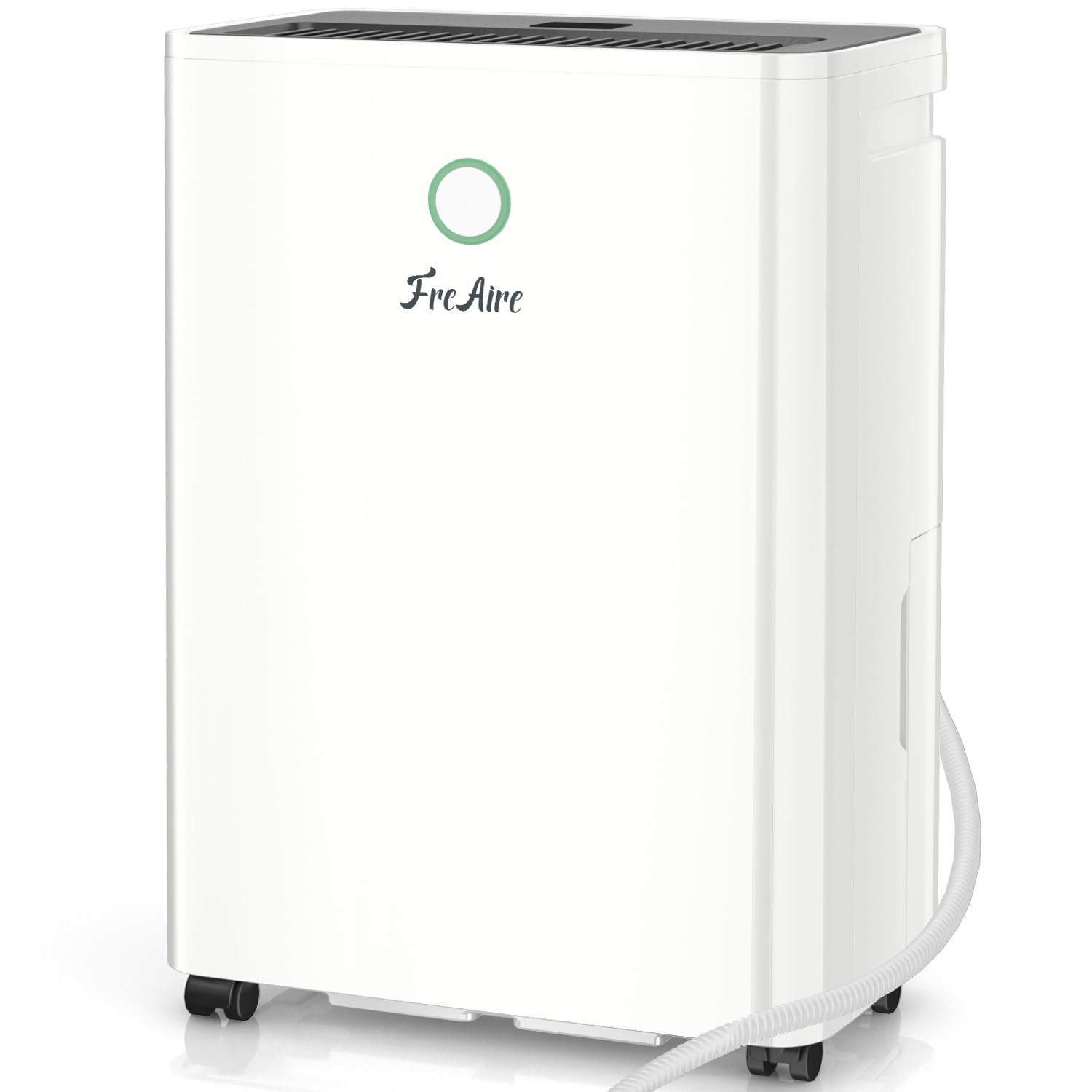 Photo 1 of FreAire 2500Sq.Ft Dehumidifier, 34Pint Dehumidifiers for Home, Quiet Dehumidifier for Bathroom, Basement, Bedroom and RV, with 6.56FT Drain Hose,0.66Gal Water Tank, 3-Color Humidity Light