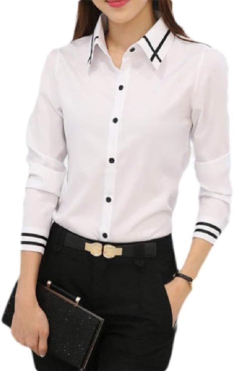 Amazon Jsyjp 女性ロングスリーブトップは ボタンダウンシャツを動作する シャツ ブラウス 通販 Amazon Jsyjp 女性ロングスリーブトップは ボタンダウンシャツを動作する シャツ ブラウス 通販