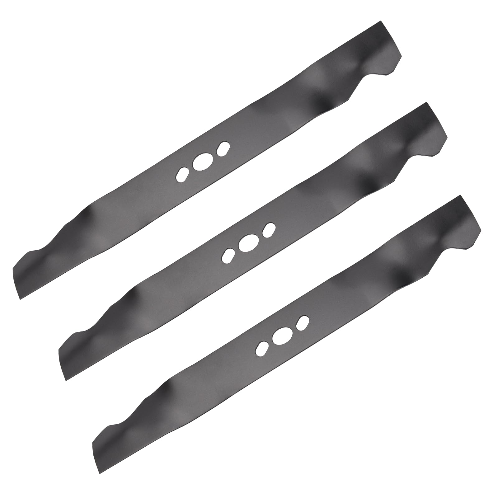 Photo 1 of (3 Pack) 355-101 20" Lawn Mower Blades, Replace for 2105300125A Lawn Mower Blades 20" Length, 1/8" Thickness, 2-1/4" Width, 1" x 3/4" Center Hole, Compatible with Hyper Tough Deck Lawn Mower