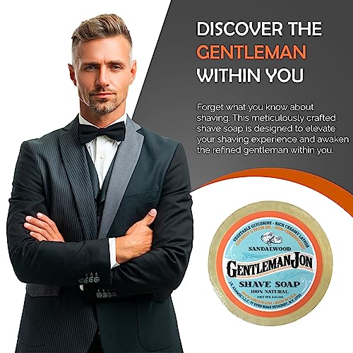 Gentleman Jon Sandalwood Shaving Soap for Men Creates the Perfect