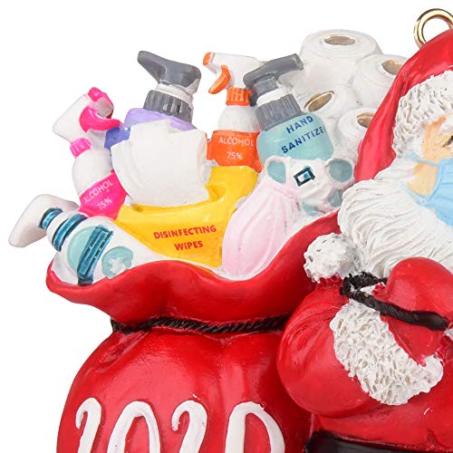 Saucey Chic 2020 Christmas Ornament Santa Wearing_Mask in Quarantine! Keepsake Unique Luxury Ornament for Tree (Silver… 4 Saucey Chic 2020 Christmas Ornament Santa Wearing_Mask in Quarantine! Keepsake Unique Luxury Ornament for Tree (Silver… - Image 3