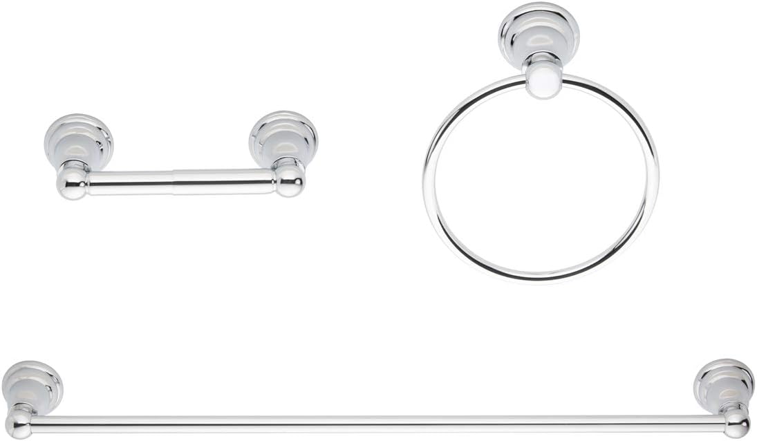 Basics AB-BR817-SN Bathroom Hardware Set, 5 Piece, Satin Nickel - - 