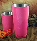 28 oz. Neon Pink Glitter Cocktail Shaker Tin