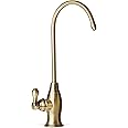 iSpring GK1-AB Heavy Duty Reverse Osmosis Faucet, High Spout Kitchen Bar Sink Drinking Water Faucet, Contemporary Style RO Faucet, Antique Brass