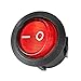 uxcell Red Lamp Backlit On/Off 3 Terminal SPST 2 Position I/O Mini Round Button Toggle Light Rocker Switch AC 250V/10A 125V/12A