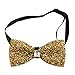 Sunny Home Men's Crystal Shining Pre Tied Bow Tie Bowtie Wedding Party (Golden)