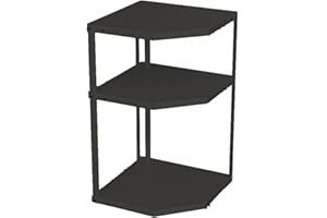 Corner Shelf Rack, Cookware Stand Carbon Steel Corner Shelf Pot Storage Rack Space Saving for Home Office Kitchen Organizer (